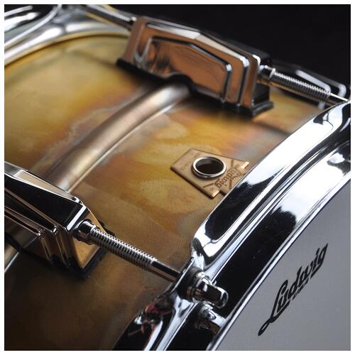 Image 8 - Ludwig LB464R 14″ x 6.5″ Raw Brass Phonic Snare Drum